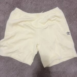 Adidas Originals Trefoil Essential Fleece Shorts Men's Size L Yellow Fleece